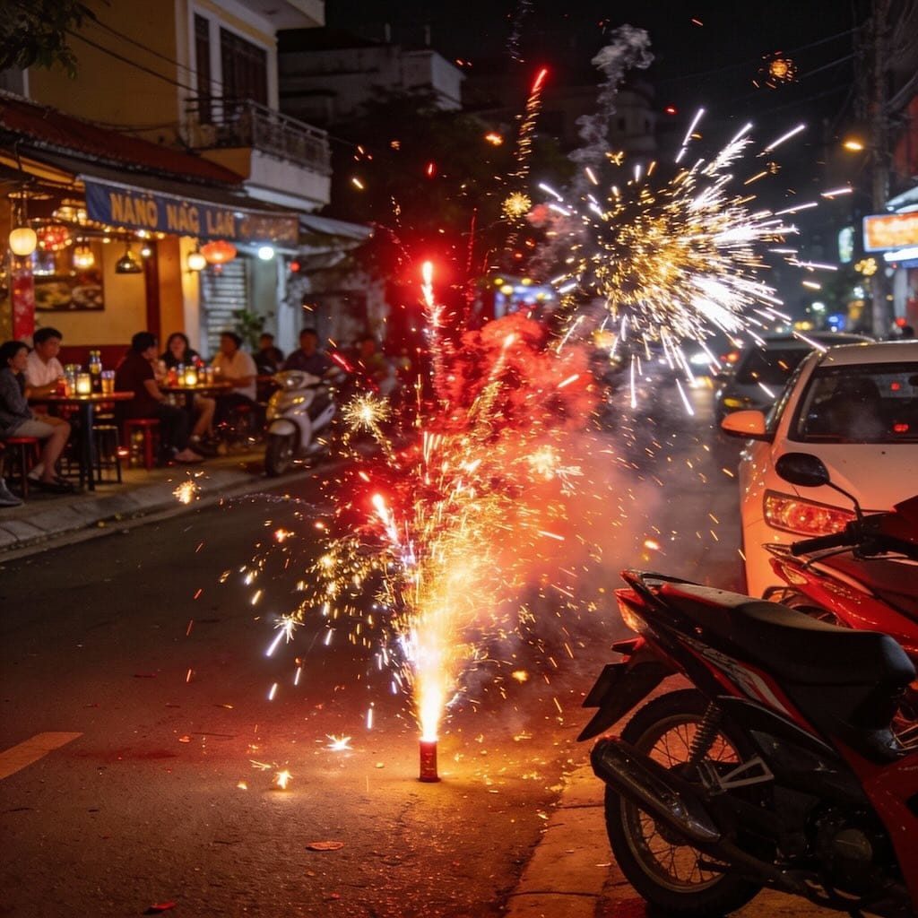 Новый год по-вьетнамски: Салюты на улицах Дананга без правил безопасности