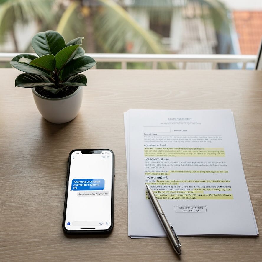 Аренда квартиры во Вьетнаме: проверка договора с ИИ