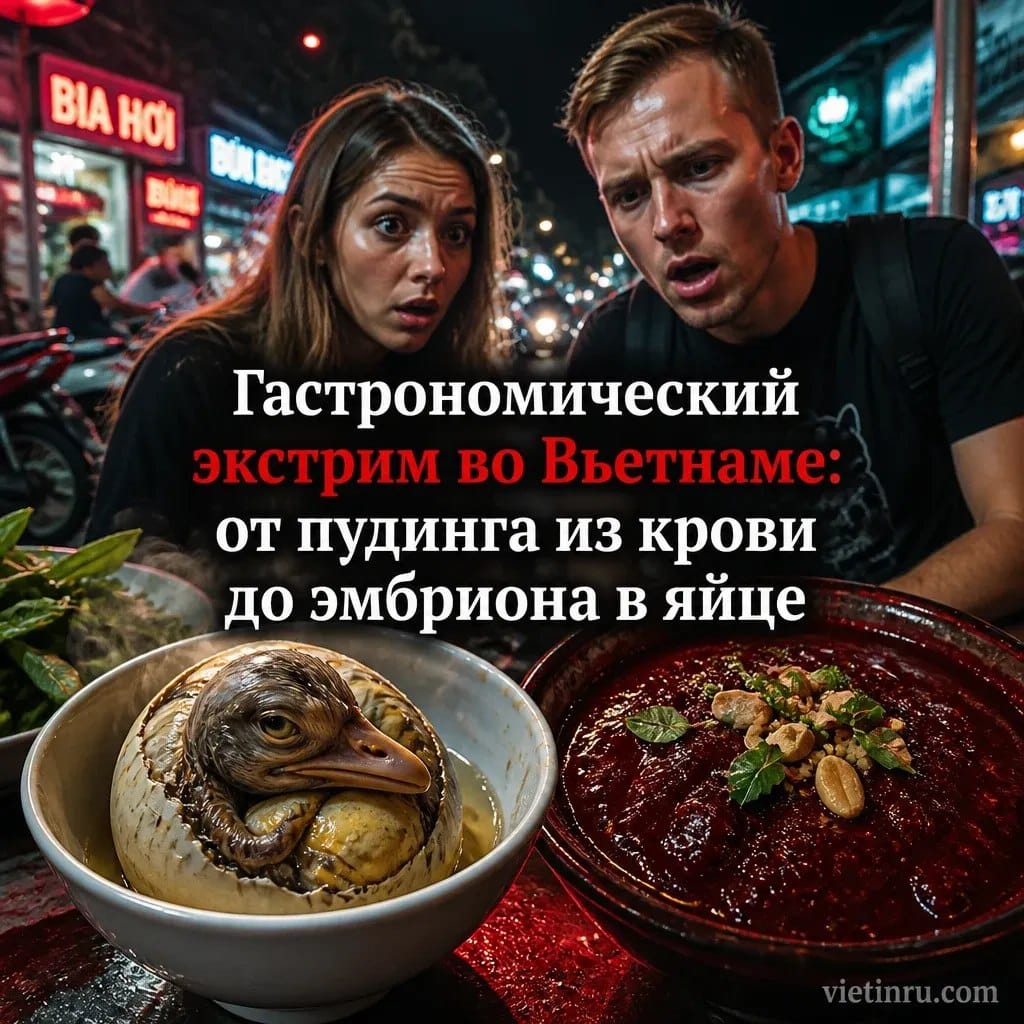 Гастрономический экстрим во Вьетнаме: от пудинга из крови до эмбриона в яйце