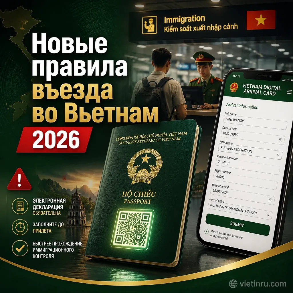Новые правила въезда во Вьетнам 2026: как заполнить цифровую карту прибытия и избежать проблем на границе
