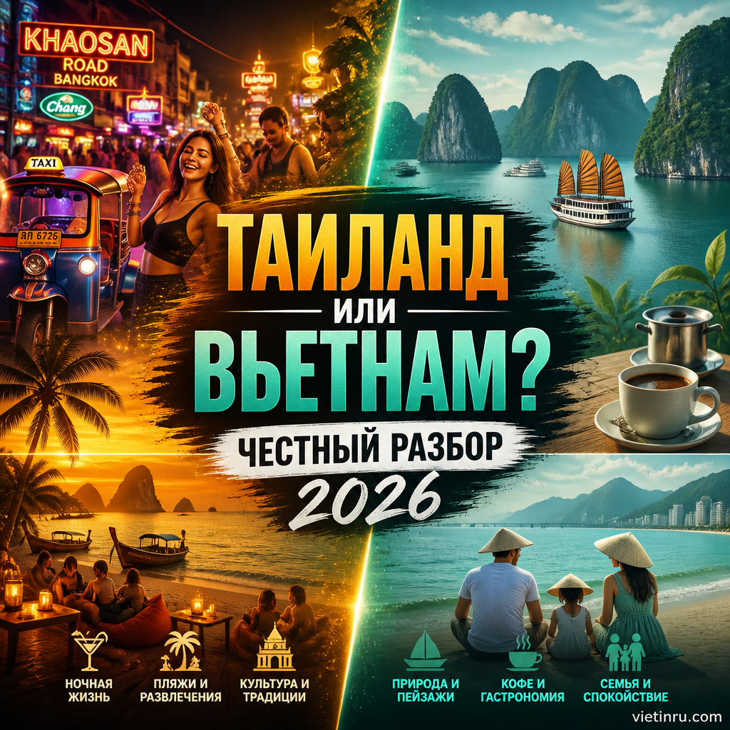 Тайланд или Вьетнам: куда лучше ехать в 2026? Честный разбор от тех, кто живёт в Азии