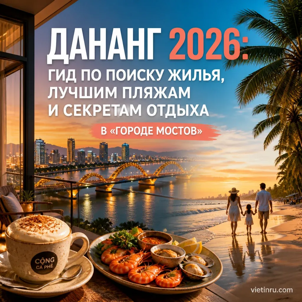 Дананг 2026: Гид по поиску жилья, лучшим пляжам и секретам отдыха в «городе мостов»