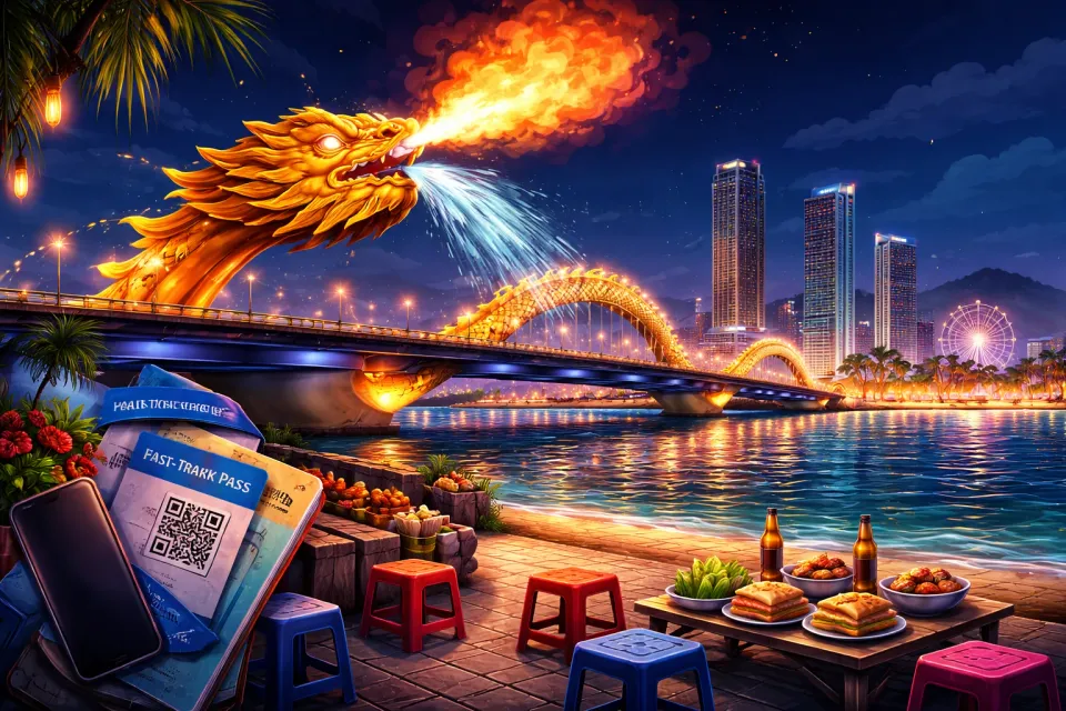 Дананг 2026: Как увидеть огненное шоу Дракона и не стоять 4 часа в очередях