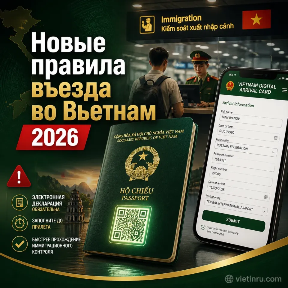Новые правила въезда во Вьетнам 2026: как заполнить цифровую карту прибытия и избежать проблем на границе