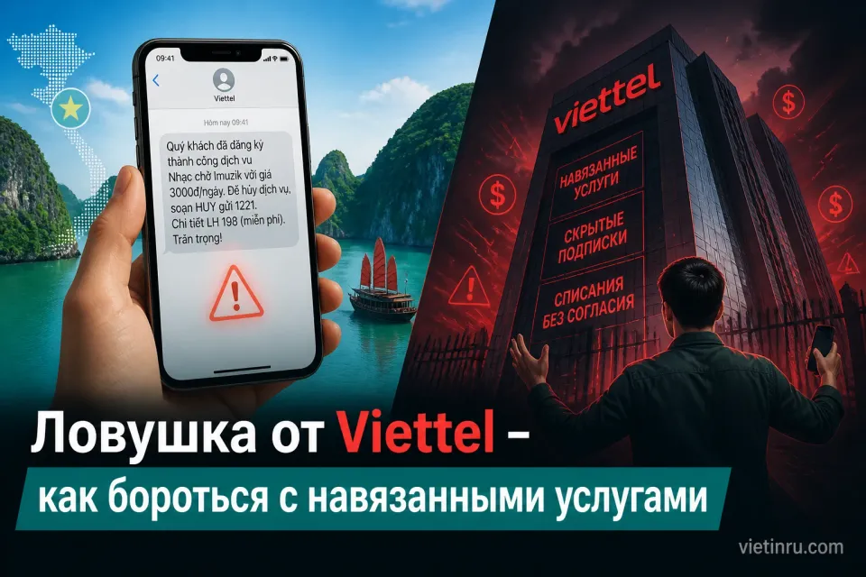 Ловушка от Viettel: как крупнейший оператор Вьетнама навязывает услуги и как с этим бороться